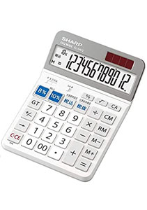 シャープ 電卓 セミデスクトップタイプ 12桁表示 チルト機能付き EL-SA72-X